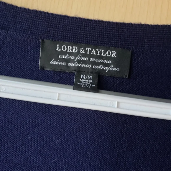Lord & Taylor Merino Wool Cardigan - Picture 2 of 7